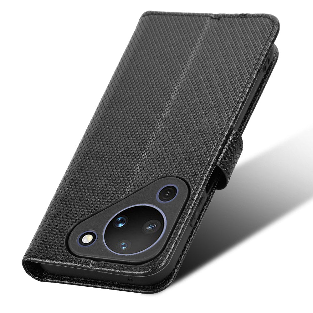 For Huawei Pura 90 Leather Wallet Case with Strap Diamond Texture Phone Cover