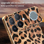 For Xiaomi Redmi K90 Max 5G Case Leopard Print PU Leather Coated PC + TPU Electroplating Phone Cover