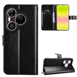 For Huawei Pura 90s Pro Max 5G / Pura 90 Pro Max PU Leather Case with Strap Crazy Horse Texture Phone Wallet Cover