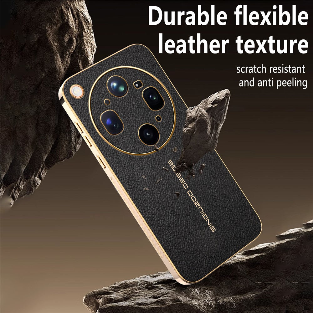 For Oppo Find X9 Ultra 5G Case Anti Scratch Litchi Texture PU Leather TPU Phone Back Cover