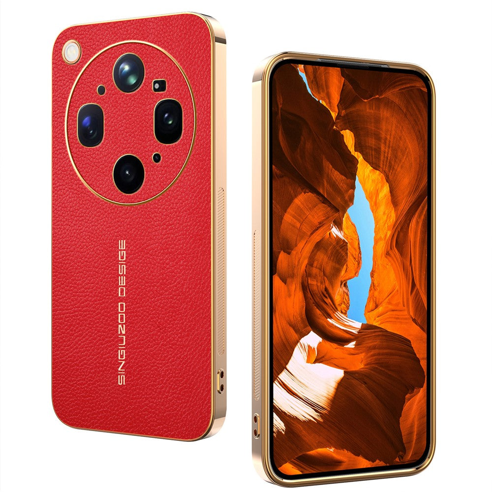 For Oppo Find X9 Ultra 5G Case Anti Scratch Litchi Texture PU Leather TPU Phone Back Cover