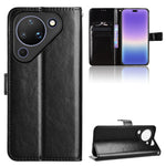 For Huawei Pura 90 PU Leather Case with Strap Crazy Horse Texture Phone Wallet Cover