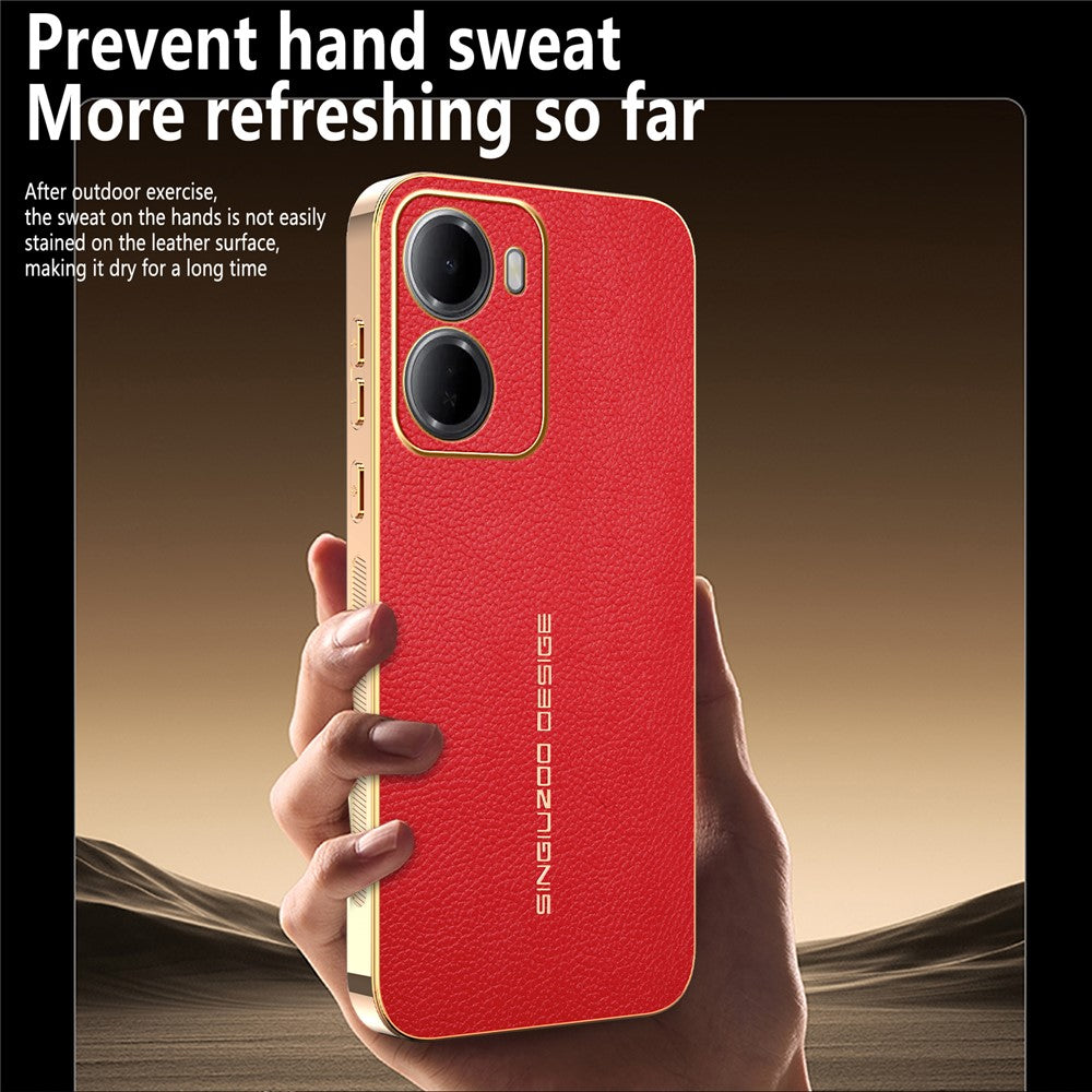 For Xiaomi Redmi 15a 5G Case Anti Scratch Litchi Texture PU Leather TPU Phone Back Cover