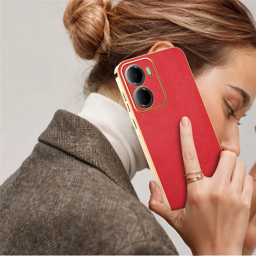 For Xiaomi Redmi 15a 5G Case Anti Scratch Litchi Texture PU Leather TPU Phone Back Cover