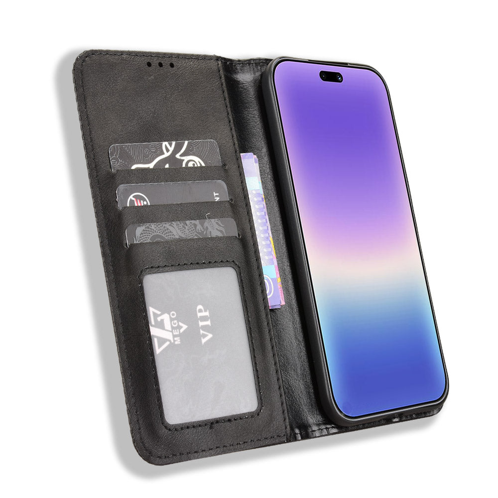 For Huawei Pura 90 Leather Case Wallet Stand Retro Texture Phone Cover