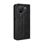 For Huawei Pura 90 Leather Case Wallet Stand Retro Texture Phone Cover