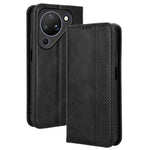 For Huawei Pura 90 Leather Case Wallet Stand Retro Texture Phone Cover