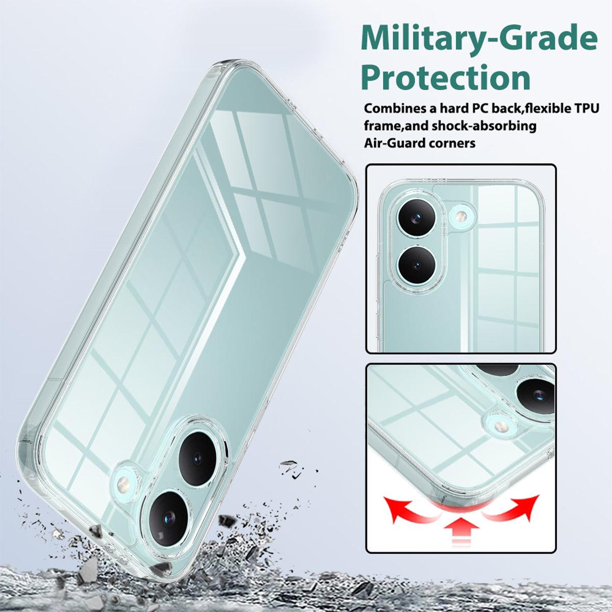 For Xiaomi Redmi Turbo 5 5G / Xiaomi Poco X8 Pro 5G Clear Phone Case TPU+Acrylic Shockproof Phone Back Cover