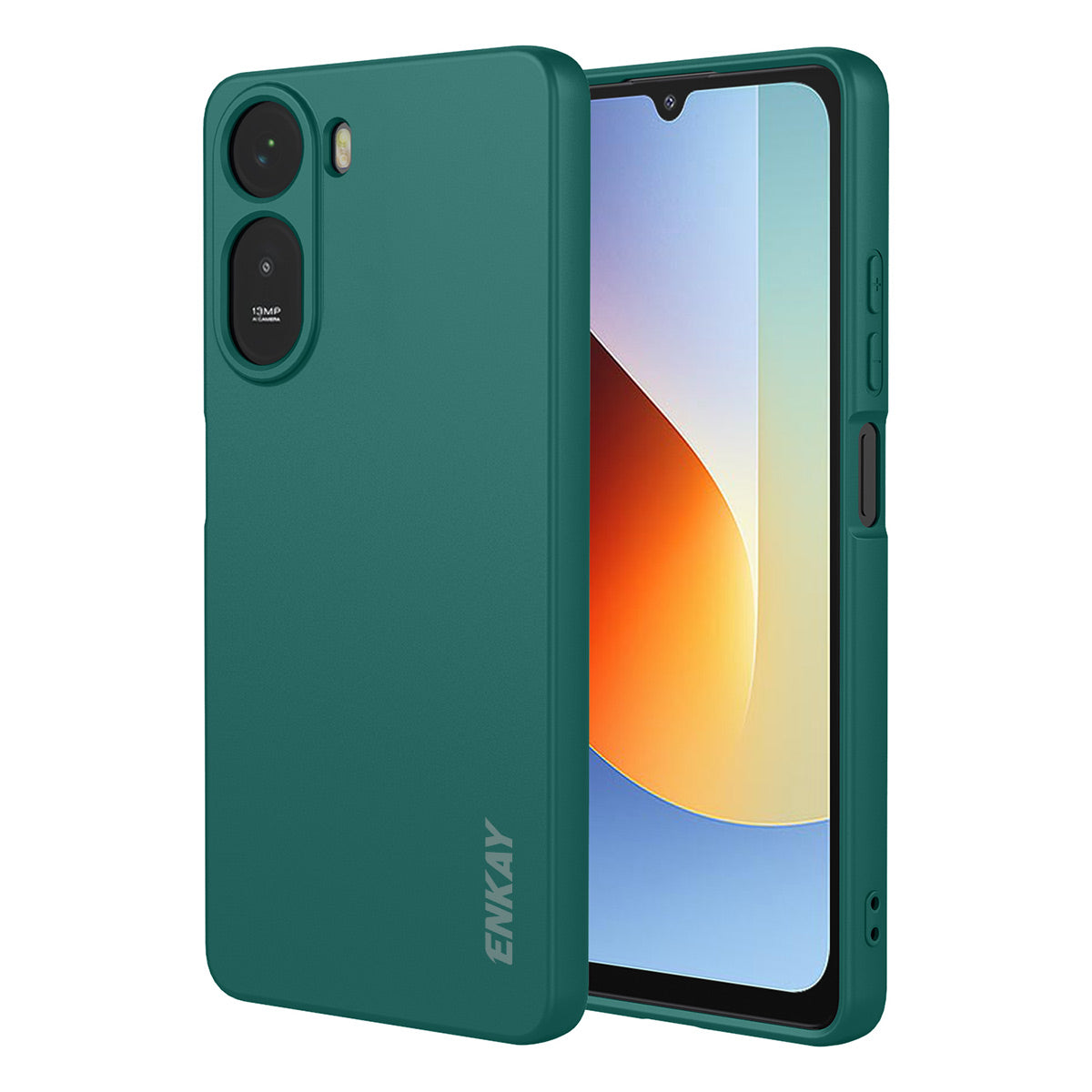 ENKAY HAT PRINCE Silicone Case for Xiaomi Poco C85x 5G / Redmi A7 Pro 4G (171.56mm) / Redmi A7 Pro 5G Straight Edge Cell Phone Back Cover