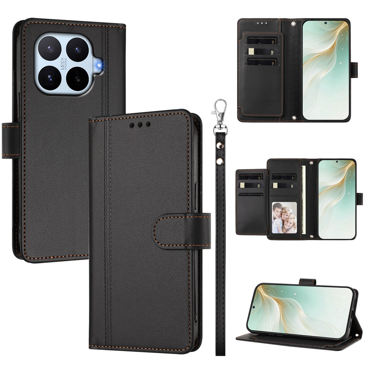 For Xiaomi 17T Case 9 Card Slots PU Leather Flip Wallet Phone Cover with Hand Strap