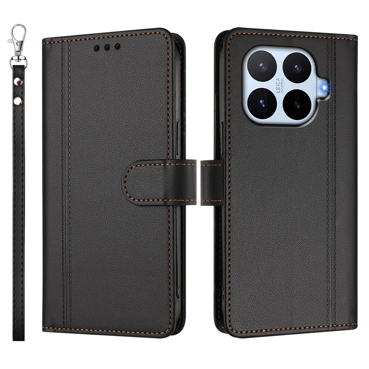 For Xiaomi 17T Case 9 Card Slots PU Leather Flip Wallet Phone Cover with Hand Strap