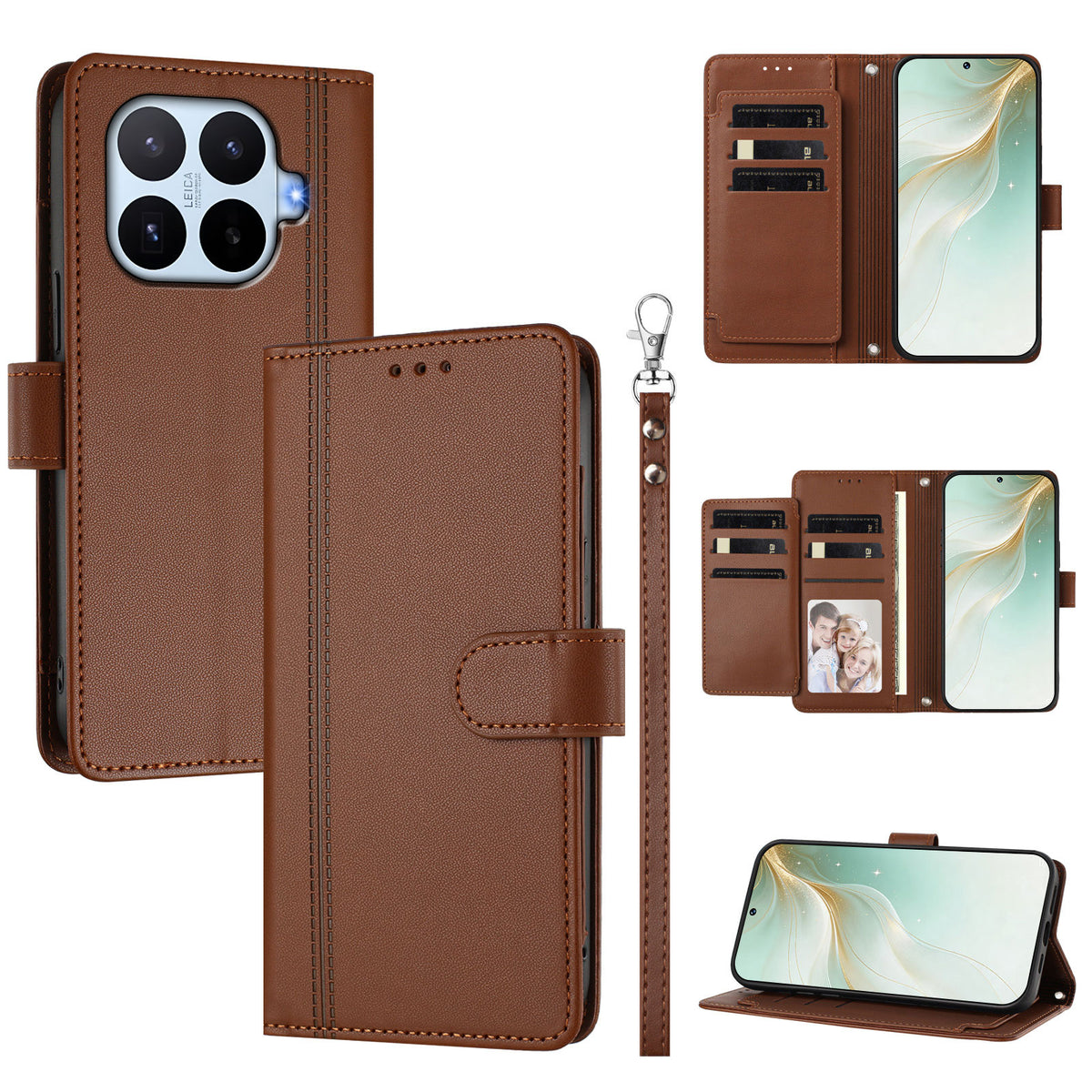 For Xiaomi 17T Case 9 Card Slots PU Leather Flip Wallet Phone Cover with Hand Strap