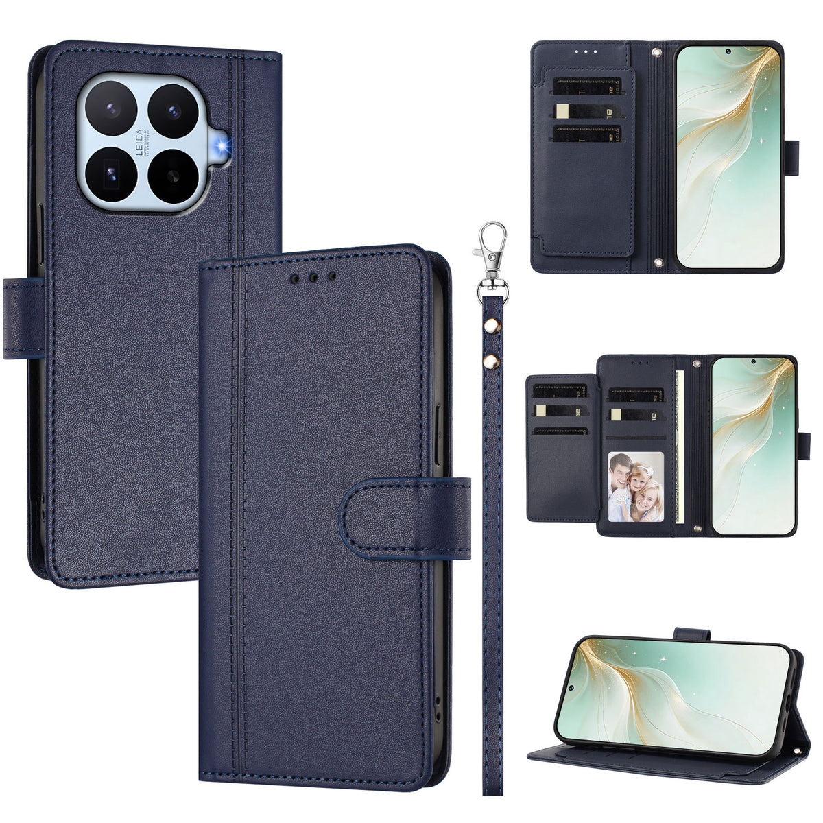 For Xiaomi 17T Case 9 Card Slots PU Leather Flip Wallet Phone Cover with Hand Strap