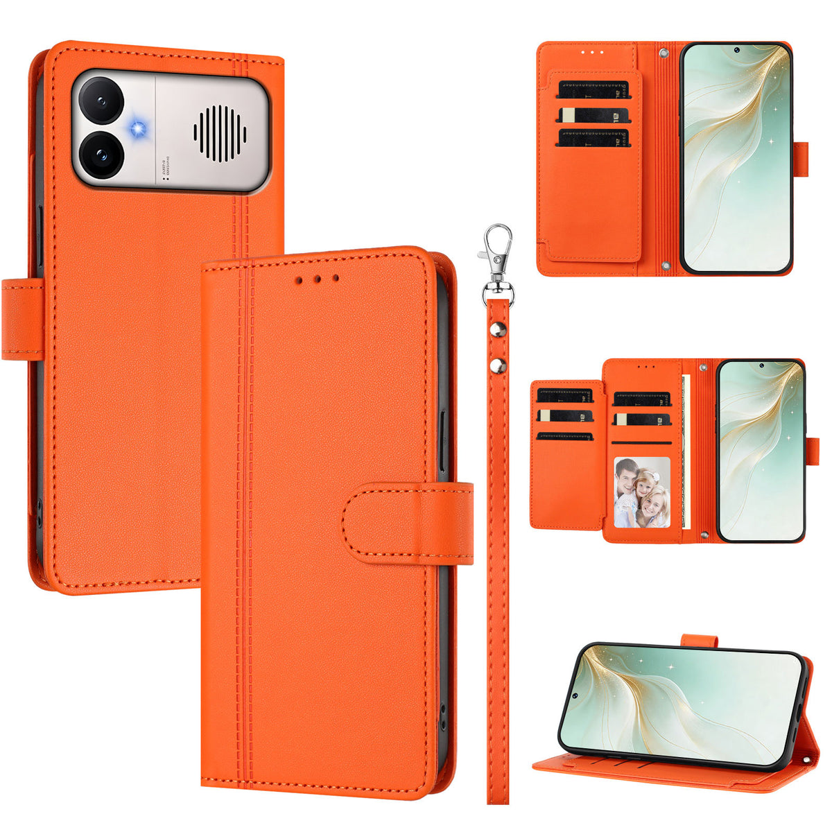 For Xiaomi Redmi K90 Max 5G Case 9 Card Slots PU Leather Flip Wallet Phone Cover with Hand Strap