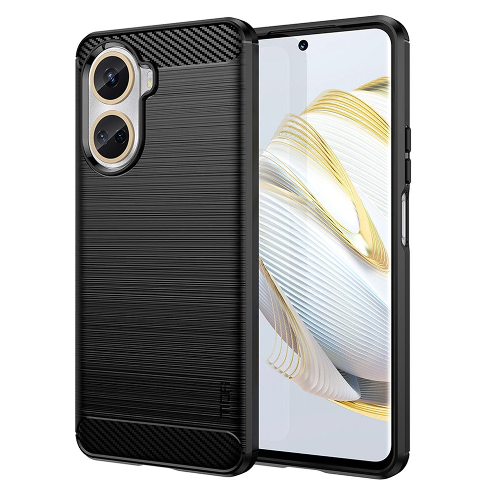 MOFI JK TPU Series-1 for Huawei nova 10 SE 4G TPU Case, Carbon Fiber Brushed Protective Shell Phone Back Cover