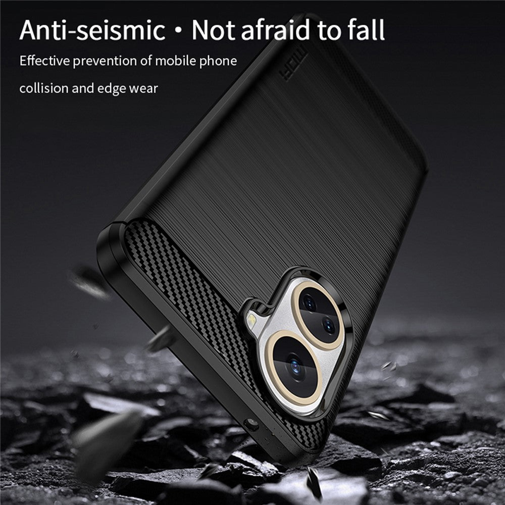 MOFI JK TPU Series-1 for Huawei nova 10 SE 4G TPU Case, Carbon Fiber Brushed Protective Shell Phone Back Cover