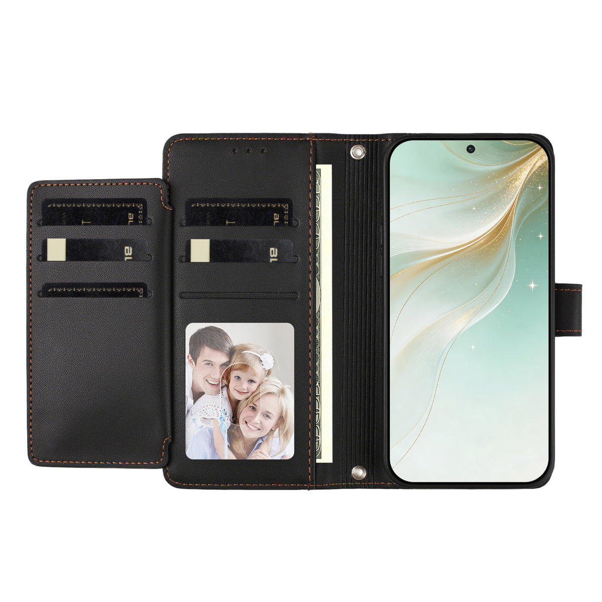 For Xiaomi 17 Ultra 5G Case 9 Card Slots PU Leather Flip Wallet Phone Cover with Hand Strap