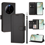 For Xiaomi 17 Ultra 5G Case 9 Card Slots PU Leather Flip Wallet Phone Cover with Hand Strap