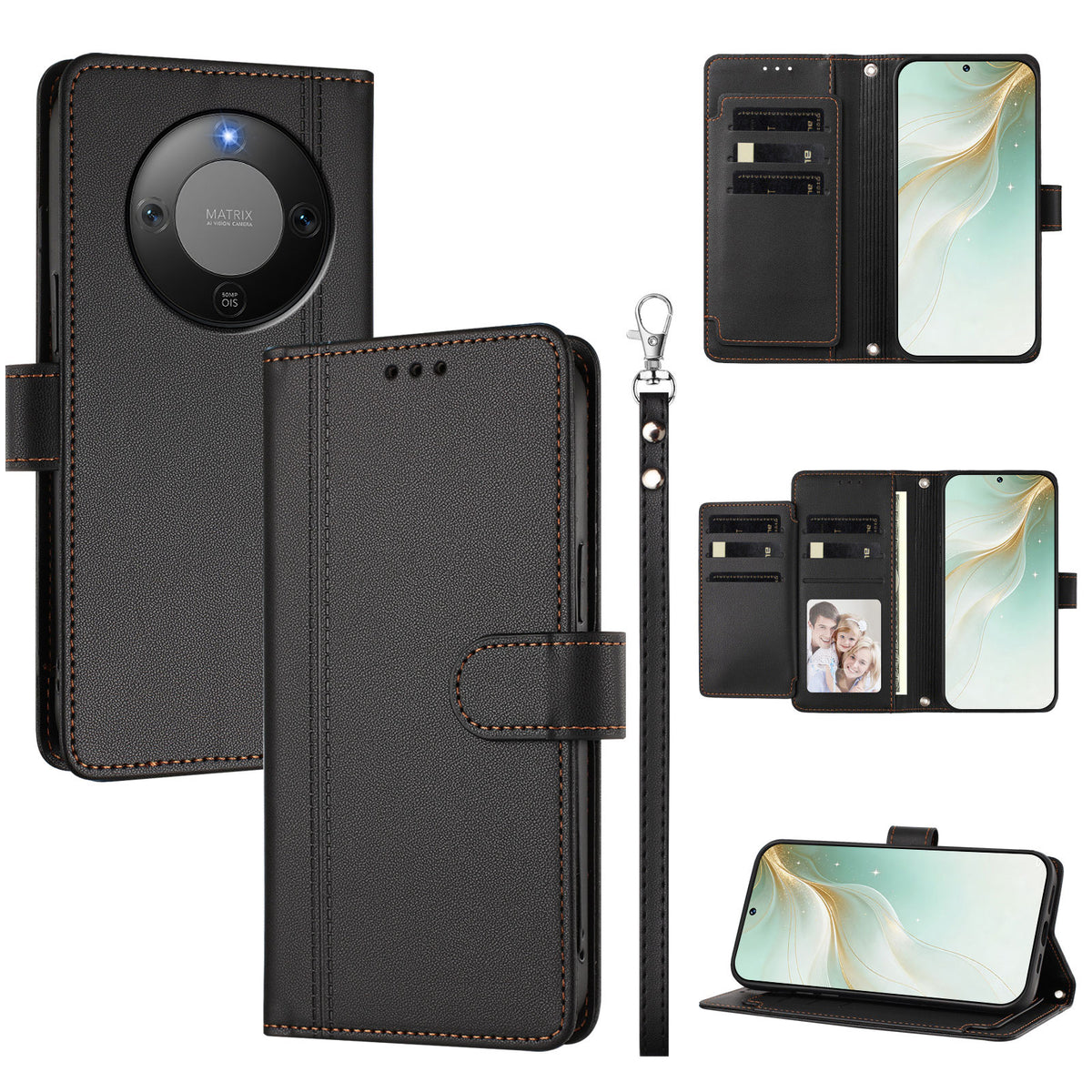 For Honor X70 5G / Honor Magic8 Lite 5G / Honor X9d 5G Case 9 Card Slots PU Leather Flip Wallet Phone Cover with Hand Strap