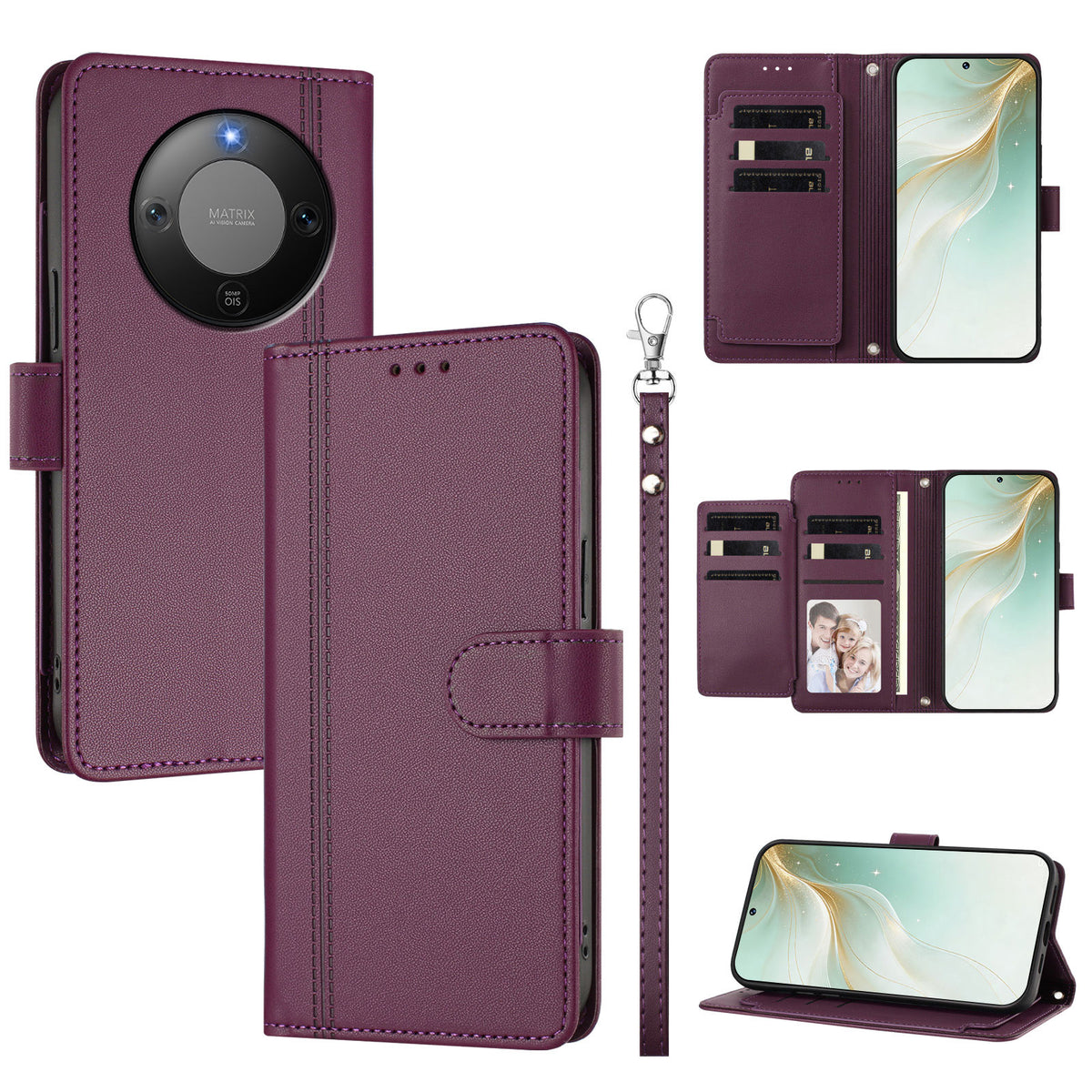 For Honor X70 5G / Honor Magic8 Lite 5G / Honor X9d 5G Case 9 Card Slots PU Leather Flip Wallet Phone Cover with Hand Strap