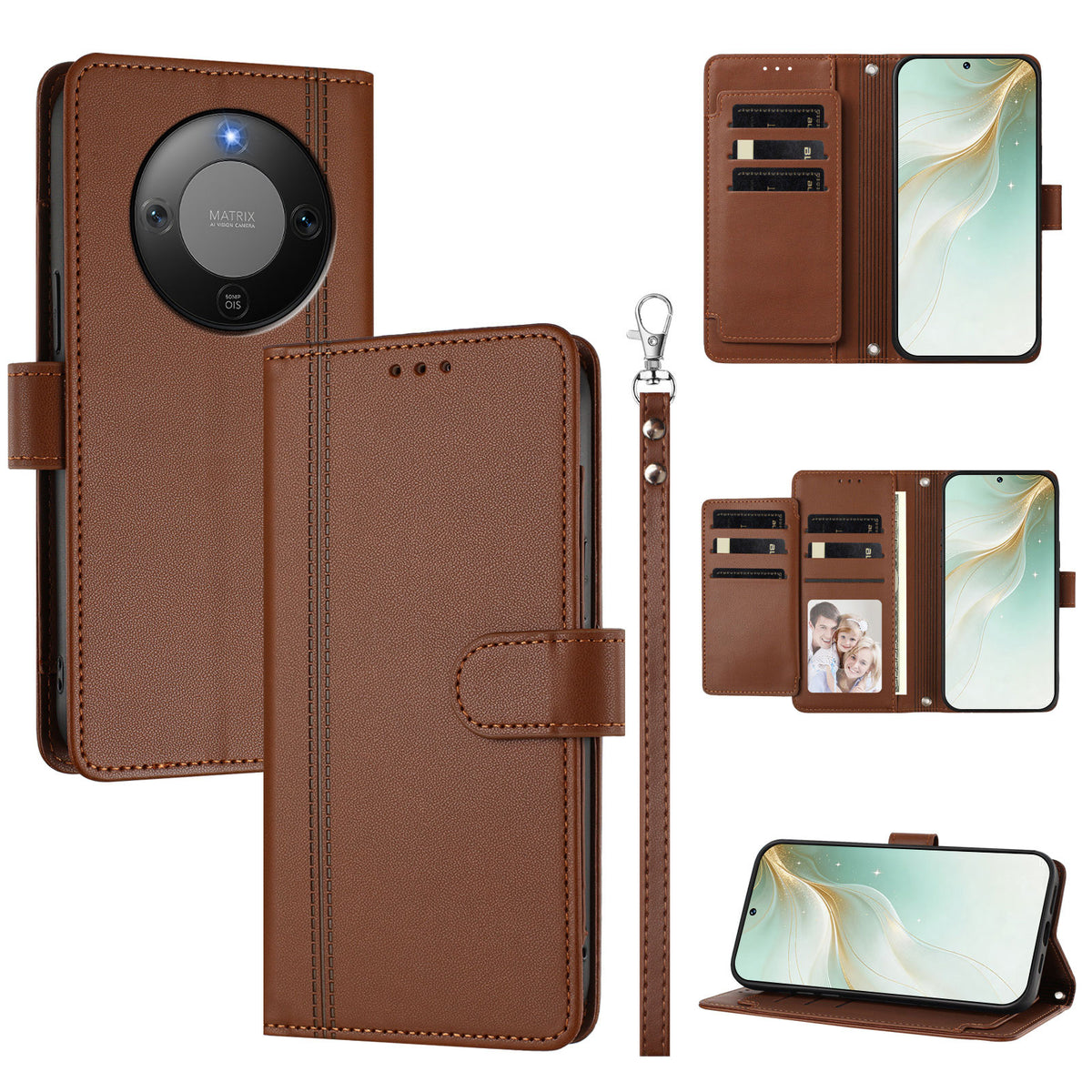 For Honor X70 5G / Honor Magic8 Lite 5G / Honor X9d 5G Case 9 Card Slots PU Leather Flip Wallet Phone Cover with Hand Strap