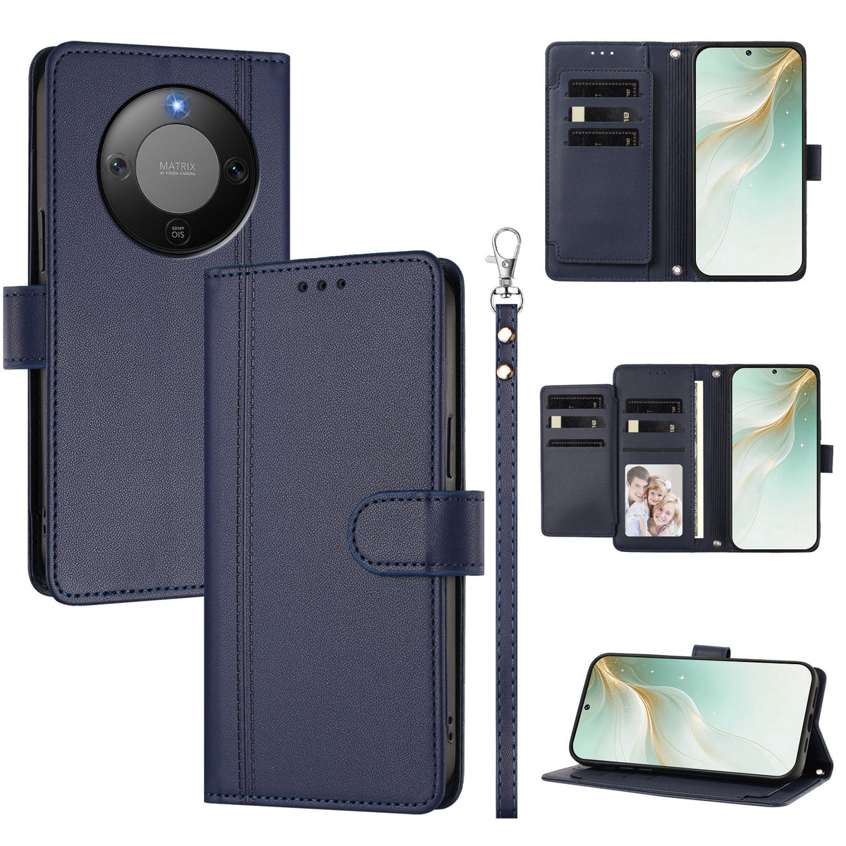 For Honor X70 5G / Honor Magic8 Lite 5G / Honor X9d 5G Case 9 Card Slots PU Leather Flip Wallet Phone Cover with Hand Strap