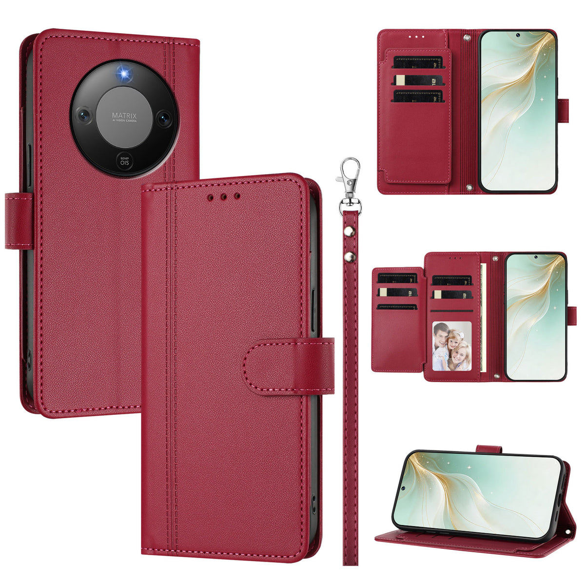 For Honor X70 5G / Honor Magic8 Lite 5G / Honor X9d 5G Case 9 Card Slots PU Leather Flip Wallet Phone Cover with Hand Strap