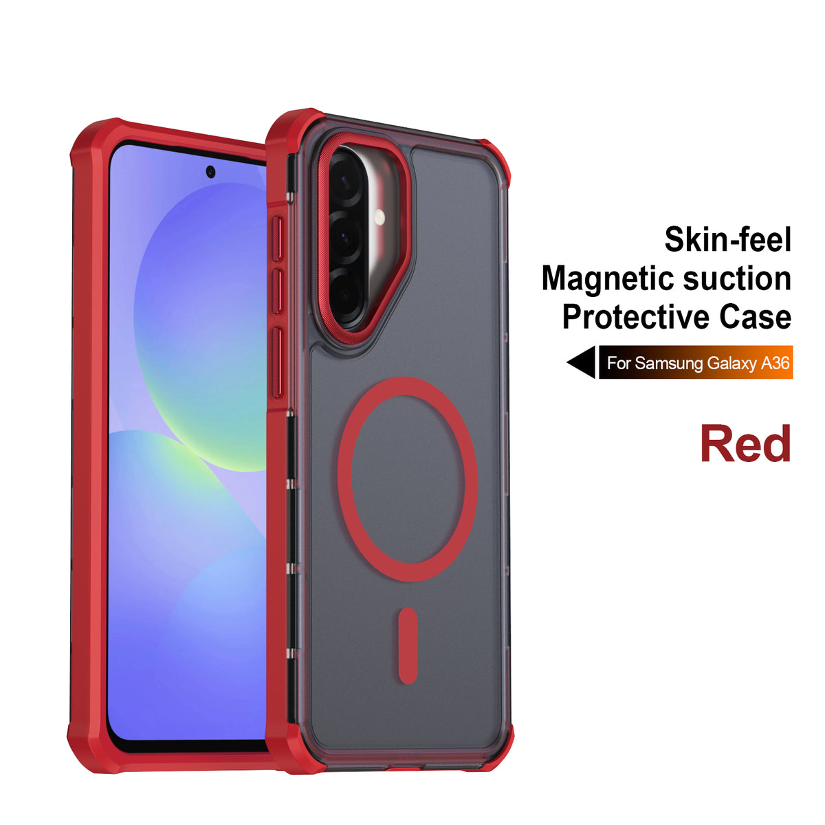 Til Samsung Galaxy A56 5G / Galaxy A37 5G / Galaxy A36 5G Magnetisk Etui Elektrobelagt Ramme Hudvenligt TPU+PC Telefoncover