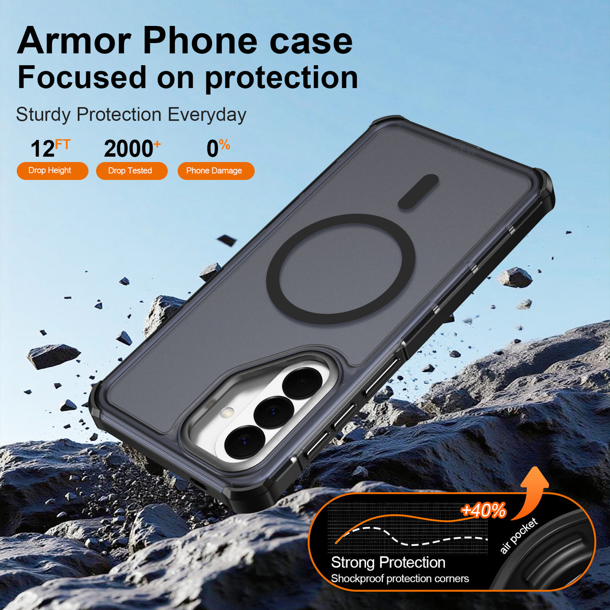 For Samsung Galaxy A57 5G Magnetic Case Electroplated Frame Skin-touch TPU+PC Phone Cover