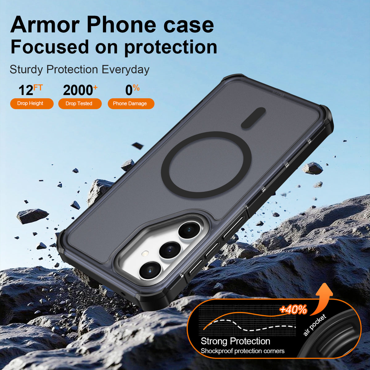 For Samsung Galaxy S23 FE Magnetic Case Electroplated Frame Skin-touch TPU+PC Phone Cover