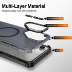 For Samsung Galaxy S23 FE Magnetic Case Electroplated Frame Skin-touch TPU+PC Phone Cover