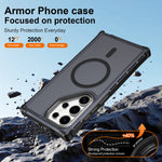 Samsung Galaxy S24 Ultra Magnetiskt Skal Elektropläterad Ram Skin-touch TPU+PC mobilskal
