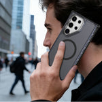 Samsung Galaxy S24 Ultra Magnetiskt Skal Elektropläterad Ram Skin-touch TPU+PC mobilskal