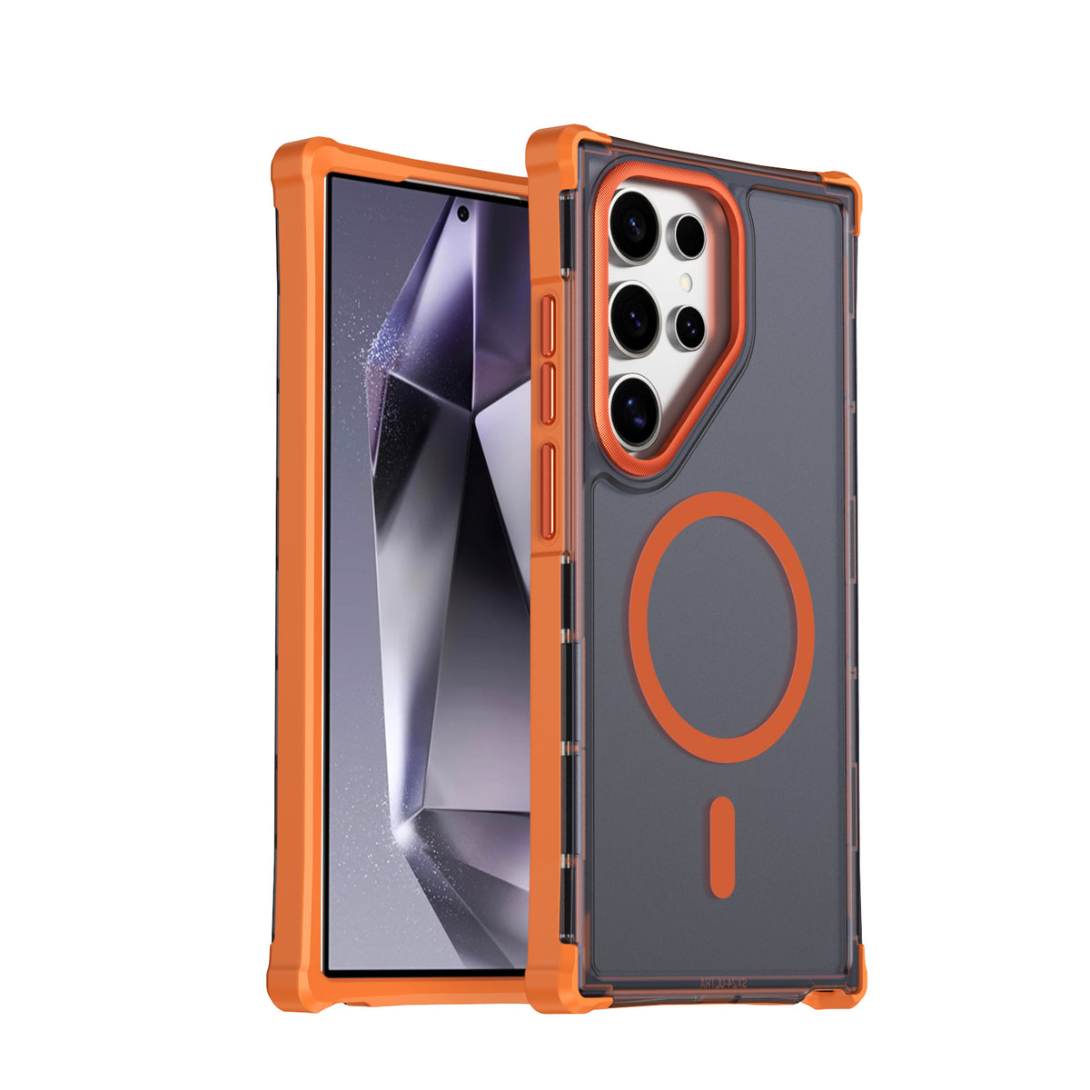 Samsung Galaxy S24 Ultra Magnetiskt Skal Elektropläterad Ram Skin-touch TPU+PC mobilskal