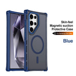 Samsung Galaxy S24 Ultra Magnetiskt Skal Elektropläterad Ram Skin-touch TPU+PC mobilskal