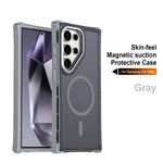 Samsung Galaxy S24 Ultra Magnetiskt Skal Elektropläterad Ram Skin-touch TPU+PC mobilskal