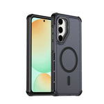 Samsung Galaxy S24 FE Magnetiskt Skal Elektropläterad Ram Skin-touch TPU+PC mobilskal