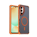 Samsung Galaxy S24 FE Magnetiskt Skal Elektropläterad Ram Skin-touch TPU+PC mobilskal