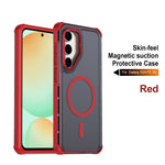 Samsung Galaxy S24 FE Magnetiskt Skal Elektropläterad Ram Skin-touch TPU+PC mobilskal