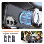 Samsung Galaxy S24+ / Galaxy S25+ magnetisk etui med galvaniseret ramme og TPU+PC-mobilcover med skin-touch