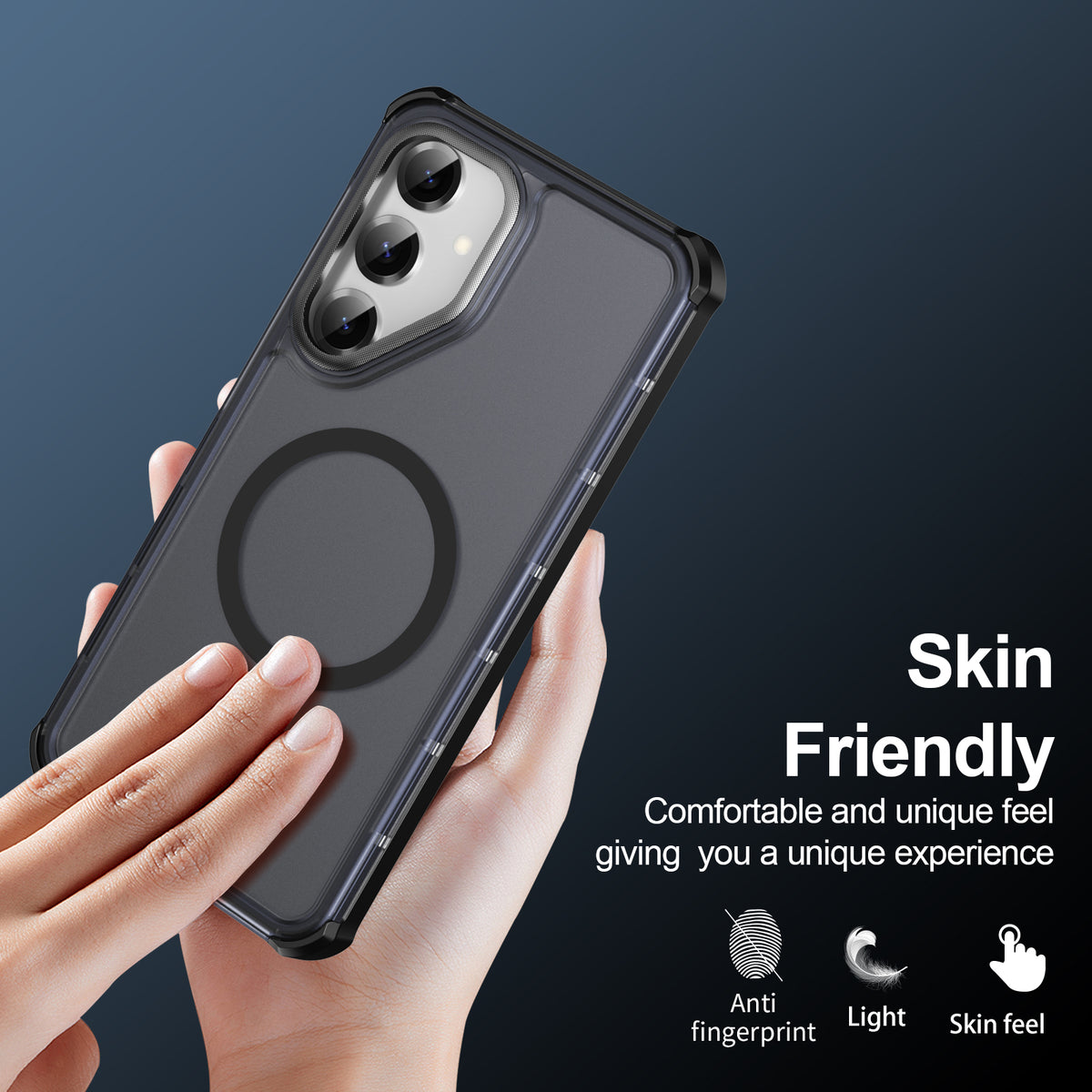 For Samsung Galaxy S24+ / Galaxy S25+ Magnetic Case Electroplated Frame Skin-touch TPU+PC Phone Cover