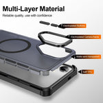 For Samsung Galaxy S24+ / Galaxy S25+ Magnetic Case Electroplated Frame Skin-touch TPU+PC Phone Cover
