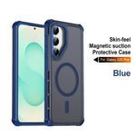 Samsung Galaxy S24+ / Galaxy S25+ magnetisk etui med galvaniseret ramme og TPU+PC-mobilcover med skin-touch