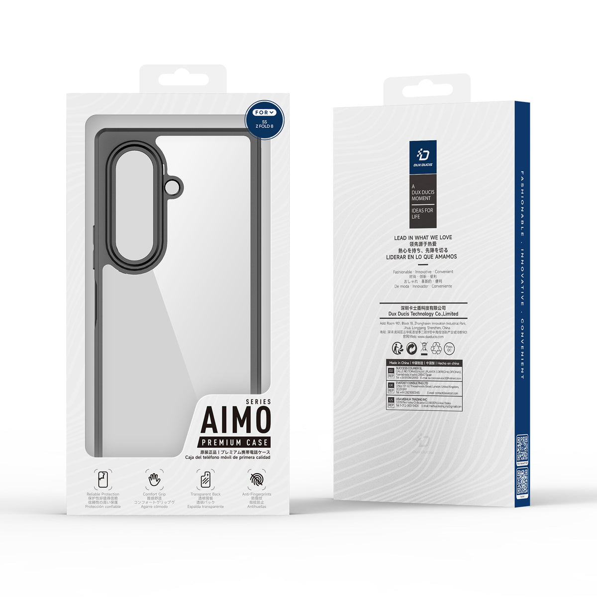DUX DUCIS til Samsung Galaxy Z Fold8 Ultra / Z Fold7 5G Aimo-serien PC + TPU klart bagcover (REACH-certificering)
