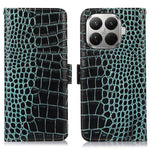 For Xiaomi 17T Case RFID Blocking Wallet Crocodile Texture Genuine Cow Leather Phone Cover