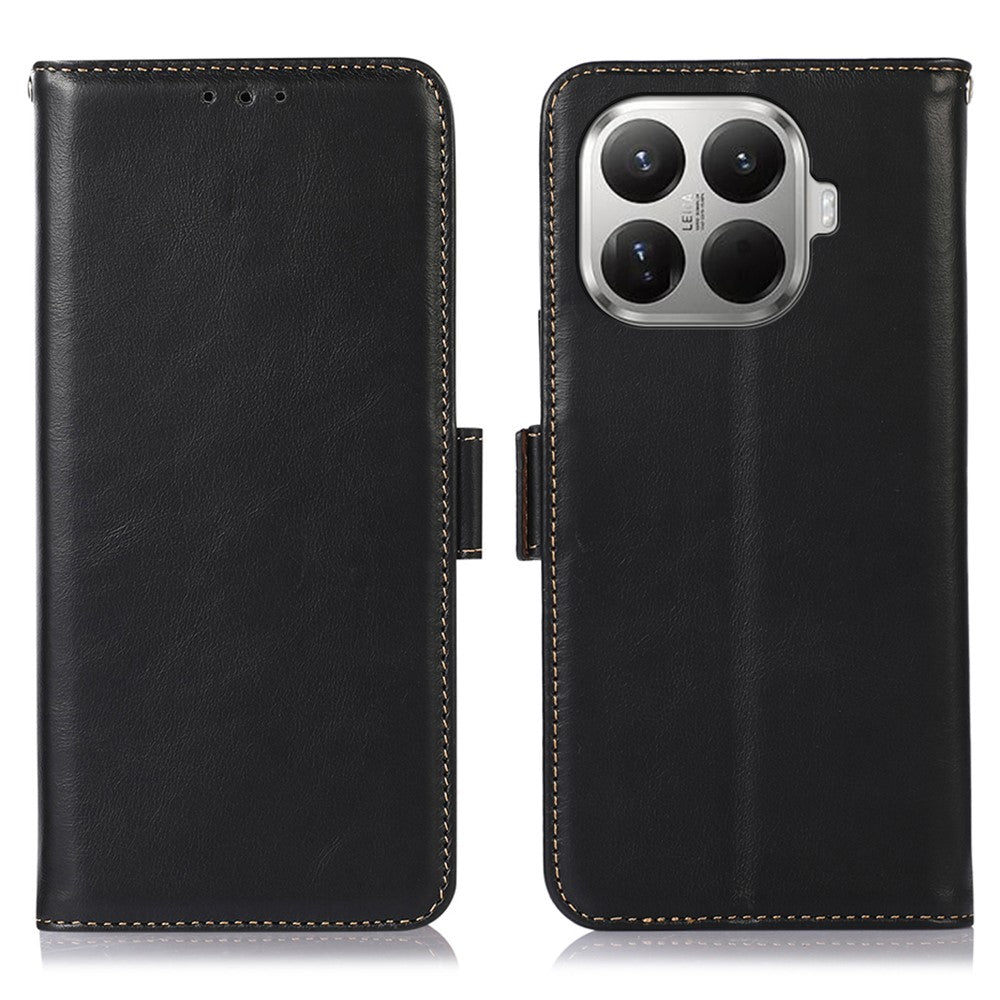Xiaomi 17T-skal RFID-blockerande plånboksfodral i äkta koläder