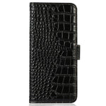 For Xiaomi 17T Pro Case RFID Blocking Wallet Crocodile Texture Genuine Cow Leather Phone Cover