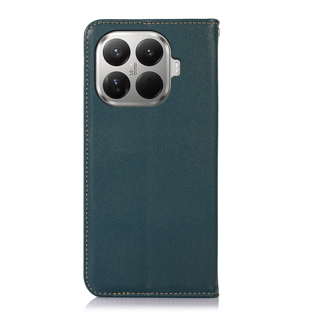 KHAZNEH For Xiaomi 17T Pro Case Wallet Genuine Cow Leather Phone Cover Nappa Texture