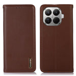 KHAZNEH For Xiaomi 17T Pro Case Wallet Genuine Cow Leather Phone Cover Nappa Texture
