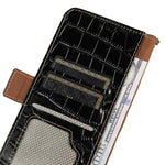 For OnePlus Ace 6 Ultra 5G Case RFID Blocking Wallet Crocodile Texture Genuine Cow Leather Phone Cover